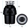 Wastemaid 3/4 HP Garbage Disposal Anti-Jam and Corrosion Proof with Odor Guard and Sound Insulated 10-US-WM-458-3B